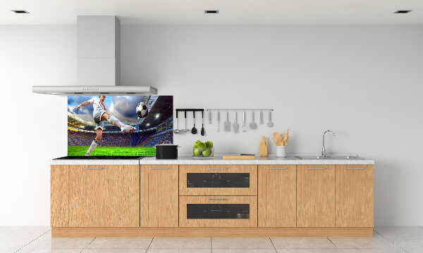 Panel de pared de cocina Un jugador de fútbol en el estadio.