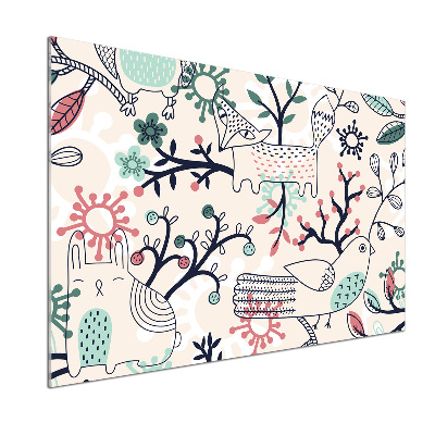 Salpicadero para cocina Animales y flores