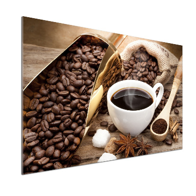 Salpicadero de cocina Una taza de café