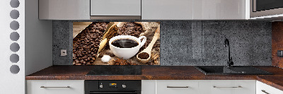 Salpicadero de cocina Una taza de café