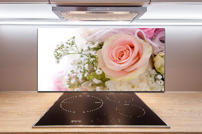 Salpicadero de cocina Un ramo de flores