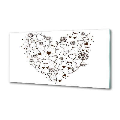 Panel de pared de cocina Corazón