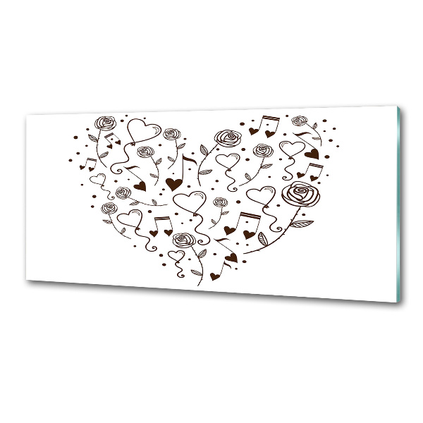 Panel de pared de cocina Corazón