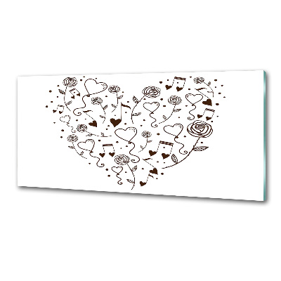 Panel de pared de cocina Corazón