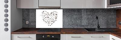 Panel de pared de cocina Corazón