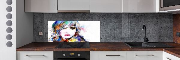 Panel de pared de cocina Rostro de mujer