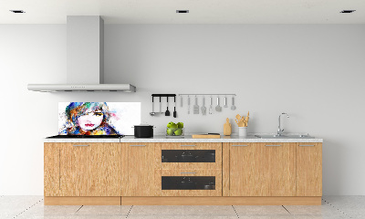 Panel de pared de cocina Rostro de mujer