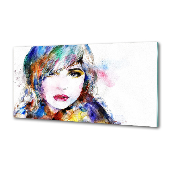 Panel de pared de cocina Rostro de mujer