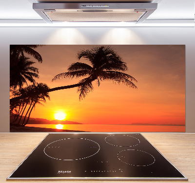 Panel de pared de cocina Playa al atardecer