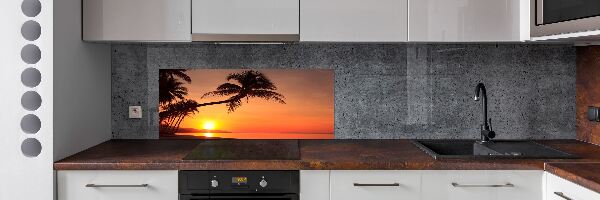 Panel de pared de cocina Playa al atardecer
