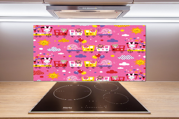 Panel para cocina Animales en el tren