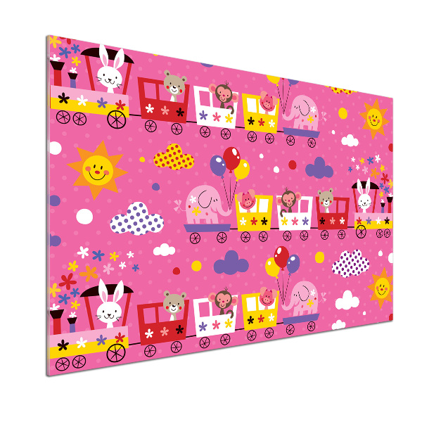 Panel para cocina Animales en el tren