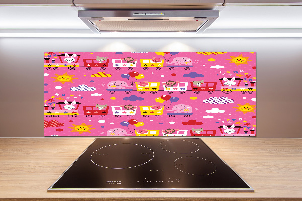 Panel para cocina Animales en el tren