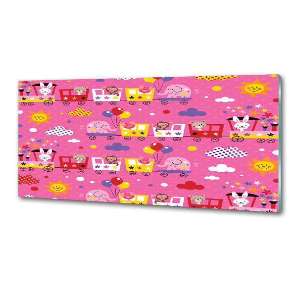 Panel para cocina Animales en el tren