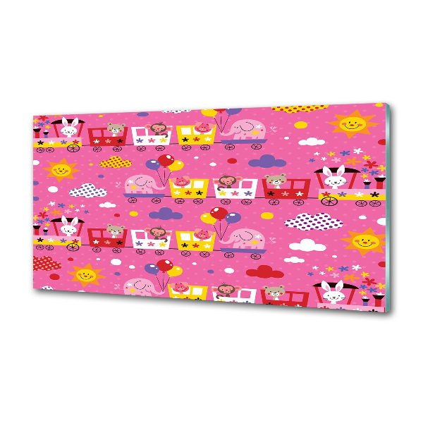 Panel para cocina Animales en el tren