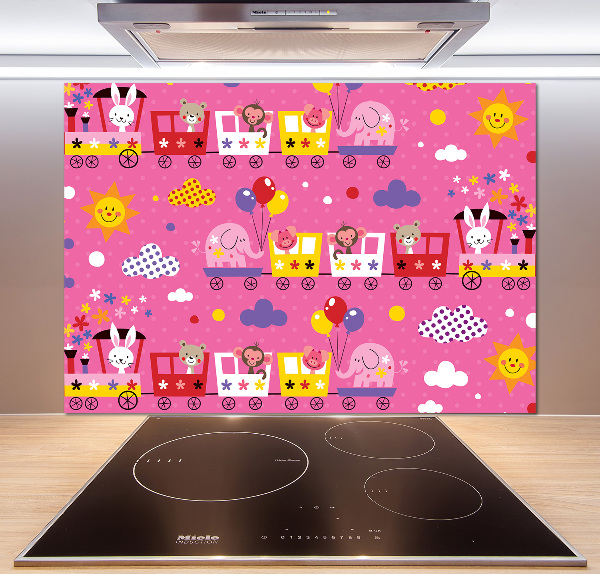 Panel para cocina Animales en el tren