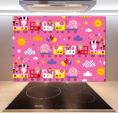 Panel para cocina Animales en el tren