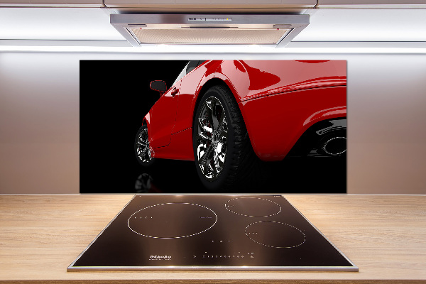 Panel para cocina coche rojo