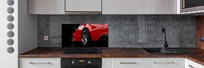Panel para cocina coche rojo