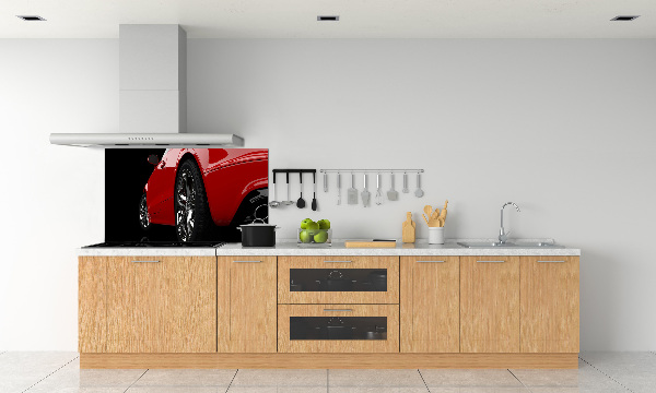 Panel para cocina coche rojo