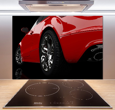 Panel para cocina coche rojo