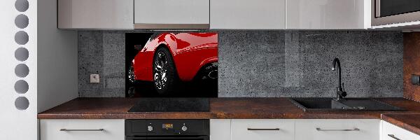 Panel para cocina coche rojo