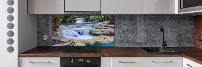 Panel de pared de cocina Cascada en el bosque