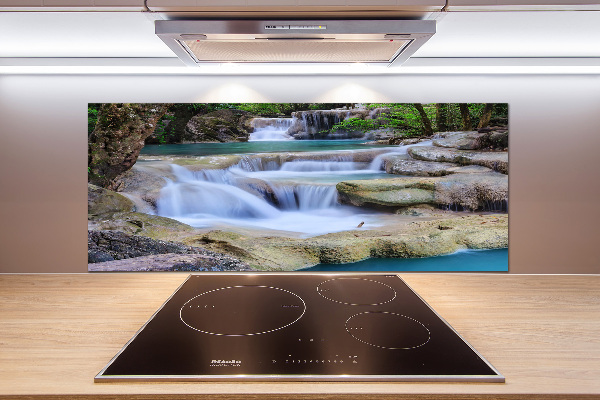 Panel de pared de cocina Cascada en el bosque