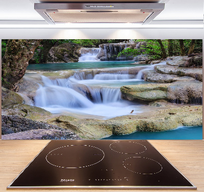 Panel de pared de cocina Cascada en el bosque