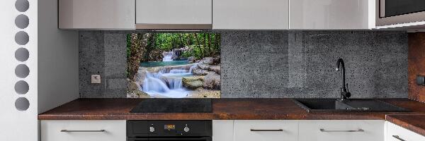 Panel de pared de cocina Cascada en el bosque