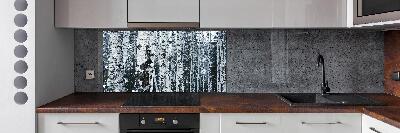 Panel de pared de cocina abedules