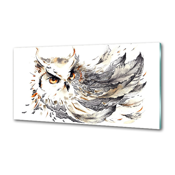 Panel szklany do kuchni Sowa