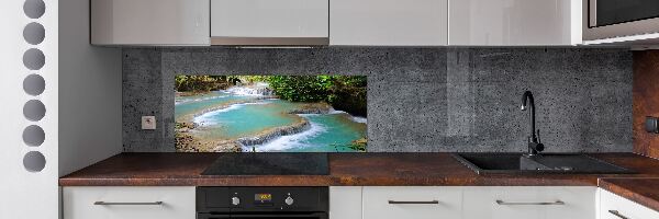 Panel para cocina Cascada en el bosque