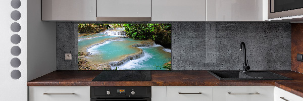 Panel para cocina Cascada en el bosque