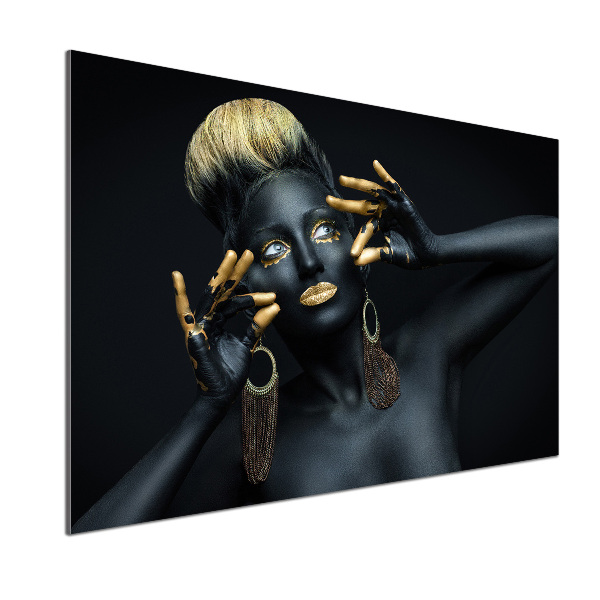 Panel de pared de cocina Mujer de negro