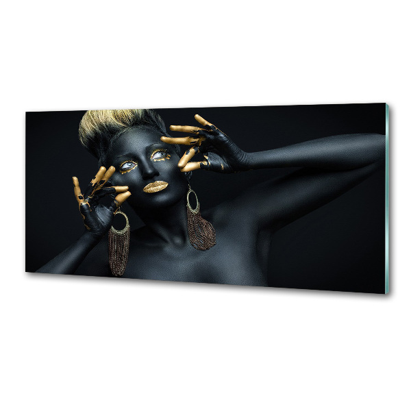 Panel de pared de cocina Mujer de negro