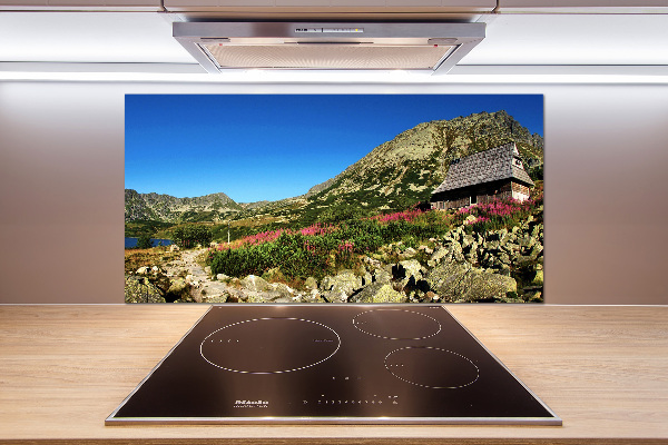 Panel de pared de cocina Cabaña de pastor en el valle