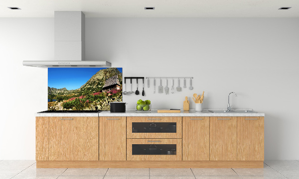 Panel de pared de cocina Cabaña de pastor en el valle