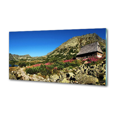 Panel de pared de cocina Cabaña de pastor en el valle