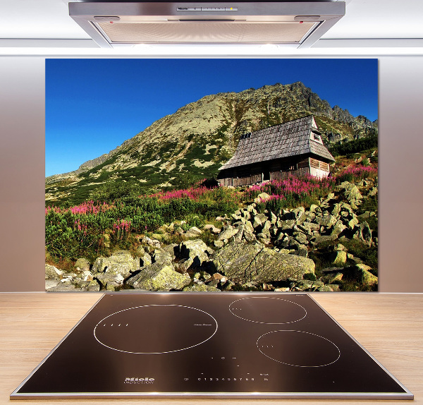 Panel de pared de cocina Cabaña de pastor en el valle