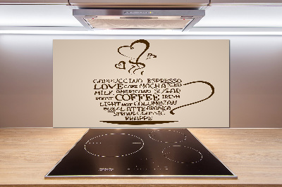 Panel antisalpicaduras Una taza de café