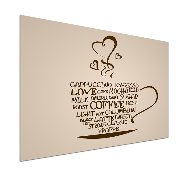 Panel antisalpicaduras Una taza de café