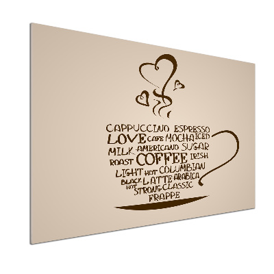 Panel antisalpicaduras Una taza de café