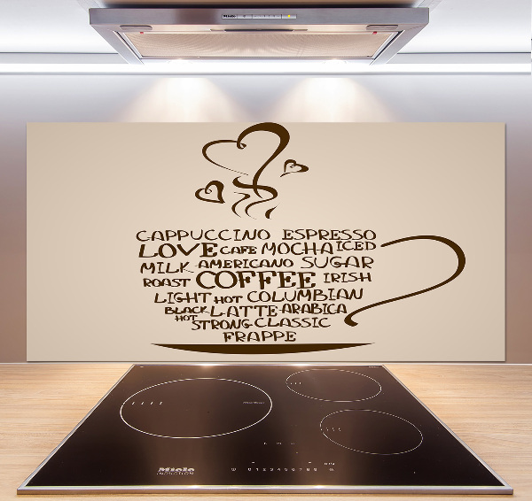 Panel antisalpicaduras Una taza de café