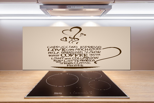 Panel antisalpicaduras Una taza de café