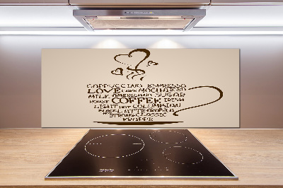 Panel antisalpicaduras Una taza de café