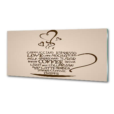 Panel antisalpicaduras Una taza de café