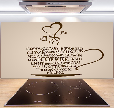 Panel antisalpicaduras Una taza de café