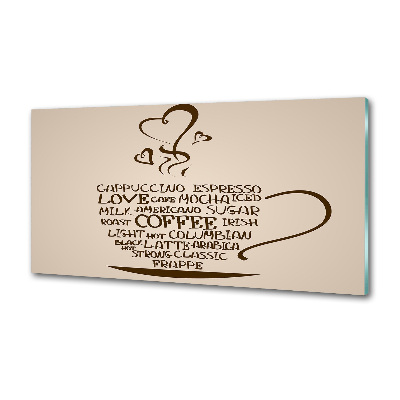 Panel antisalpicaduras Una taza de café