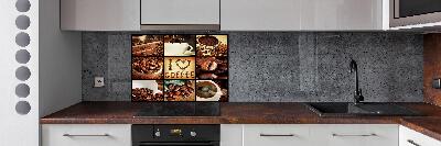 Panel de pared de cocina Collage de café